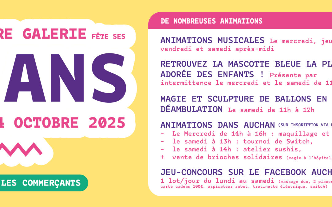 Auchan et sa Galerie fête ses 43 ans !
